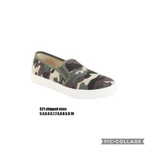 Slip on camouflage sneakers